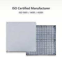 Panel Lantai Terangkat Aluminium ESD 600x600mm Die Cast Anti Statik untuk Ruang Komputer Pusat Kontrol Supplier