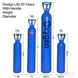 Vente de bouteilles d'oxygène : Achetez des bouteilles d'oxygène de haute qualité, haute pureté, en acier sans soudure, de Jiangsu, pression de conception industrielle de 15 MPa, garantie 1 an. - Product Image 6