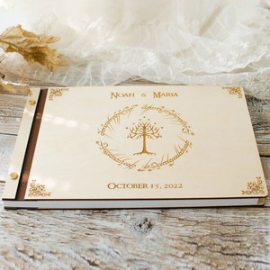 Cadeau d'album <span class=keywords><strong>de</strong></span> mariage en bois naturel pour couple <span class=keywords><strong>livre</strong></span> photo <span class=keywords><strong>de</strong></span> 30pages à <span class=keywords><strong>livre</strong></span> d'or <span class=keywords><strong>de</strong></span> mariage d'anniversaire - Product Image 1