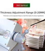 360 trancheuse commerciale de Type vertical régulation de vitesse verticale automatique 14 pouces coupe de viande graisse boeuf mouton rouleau rabot à viande
