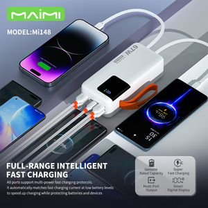 Station d'alimentation portable 30000 mAh avec cordon, câbles doubles intégrés, <span class=keywords><strong>6</strong></span> ports de sortie, charge rapide PD, <span class=keywords><strong>batterie</strong></span> <span class=keywords><strong>externe</strong></span> <span class=keywords><strong>pour</strong></span> l'extérieur - Product Image 2