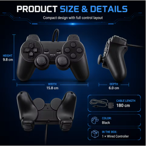 Controlador con Cable para <span class=keywords><strong>PS2</strong></span>, Gamepad para Consola PlayStation 2, Joystick con Vibración <span class=keywords><strong>Dual</strong></span> <span class=keywords><strong>Shock</strong></span>, Plug and Play, Accesorios de Repuesto para Juegos - Product Image 6