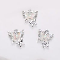 Süßer Schmetterling-Anhänger aus vergoldeter Legierung für Armbänder und Halsketten, Unisex