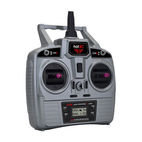 Système émetteur-récepteur radio RC Hotrc HT-6A version améliorée 2.4G 6 canaux avec boîte pour voiture RC, bateau, drone FPV, avion à voilure fixe