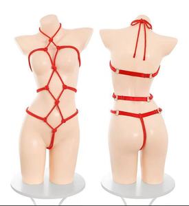 Culotte de contrôle <span class=keywords><strong>sexy</strong></span> respirante pour femme, en corde BDSM, pour jeu de rôle de sorcière, pour couple et planification familiale, avec un design creux rouge et une allure séduisante et audacieuse - Product Image 6