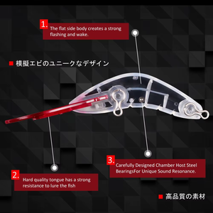 TGD Meilleure Leurre de Pêche Minnow Shrimp 80R, Appât 19g 80mm, Crankbait, Iscas Artificiais Para Pesca, Leurre pour Black-bass, Wobbler, Leurres Durs, <span class=keywords><strong>Crank</strong></span> - Product Image 3