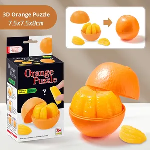 Enfants de 8 à 12 ans Jouet éducatif à monter soi-même Casse-tête stéréo 3D Oursin orange à l'ail Mini jouet assemblé en papier fabriqué à partir de plastique - Product Image 4