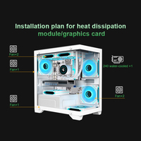 Boîtier d'ordinateur de jeu MATX ITX directement de l'usine, flux d'air élevé, 7 ventilateurs, prend en charge le refroidissement liquide 360 mm, GPU 345 mm, boîtier PC Gamer