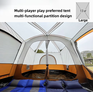 NUEVA Carpa Domo Impermeable de Lujo para 10 Personas <span class=keywords><strong>LA</strong></span> 2026, Dos Dormitorios y Una Sala de Estar con Protección Solar, Gran Oferta para Campamento al Aire Libre - Product Image 5