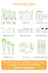 Golf Gỗ Head Cover Set Thêu Cao Cấp Da Golf Sắt Điều Khiển Putter Head Bìa Câu Lạc Bộ Golf Headcovers - Product Image 4