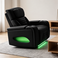 Fauteuil inclinable ergonomique Frank Premium avec appui-tête réglable en cuir noir à gravité zéro pour le bureau