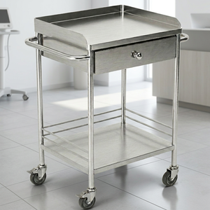 Hospital Medication <b>Trolley</b> with Slide Drawers, Wheeled Stainless Steel Medical <b>Working</b> Cart for Medical Center - Product Image 1