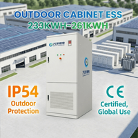 Batterie Lifepo4 haute tension 261KWH 233KWH 241KWH, armoire de stockage d'énergie industrielle et commerciale, système ESS solaire