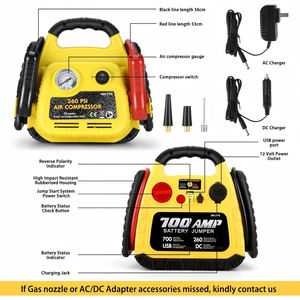 700A пиковый Ампер Портативный пусковой аккумулятор бустер Перемычка кабели Мини-Прыжок коробка для 12 В автомобилей седанов с USB-портом светодиод - Product Image 5