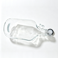 Bouteille en verre transparente à large ouverture de 4000 ml avec poignée, bouteille à jus réutilisable de 1 gallon avec bouchon à vis, vente en gros
