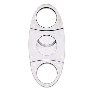 Cortador de Cigarros de Acero Inoxidable, Doble Cuchilla, Forma Redonda, Accesorio Portátil para Cigarros - Product Image 4