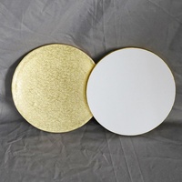 Lot de 50 plateaux à gâteau ronds en carton ondulé doré de 12 pouces (30,5 cm) avec estampage et matériaux recyclés