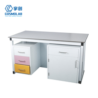 Mesa de Laboratorio con Estructura en H de Acero Resistente, Montaje en Pared o Suelo, Encimera de Resina Fenólica, Uso en Escuelas y Hospitales, Resistente a Ácidos y Álcalis, con Certificación CE