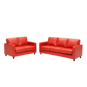 Thiết Kế Bắc Âu Da Phòng Khách Nhà Sàn Sofa Set Da