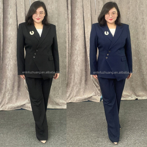 Novedades 2024, Trajes de Pantalón Elegantes y Formales para Mujer, Tallas Grandes, Uniformes de Negocios - Product Image 1
