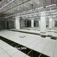 Dalles de sol antistatiques ESD Ling Ding en HPL PVC, sol surélevé 600x600mm pour centre de données, salle de serveurs, salle blanche
