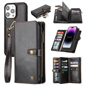 Étui de téléphone multifonctionnel H1 en matériau cristallin, entièrement fait à la main, avec bracelet magnétique en cuir pour 16 15 14 Pro Max - Product Image 1