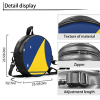 Sac à main rond en cuir PU avec drapeau régional de Tokelau pour femme, sac à dos convertible portable à porter à l'épaule et en bandoulière