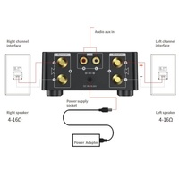 Mini Audio HiFi BT 5.0 puissance classe D amplificateur Tpa3116 ampli numérique 50W * 2 Home Audio voiture Marine USB/AUX IN