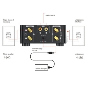 Mini Audio HiFi BT 5.0 Power Class D Amplifier Tpa3116 Kỹ Thuật Số Amp 50 Wát * 2 Âm Thanh Gia Đình Xe Marine USB/AUX IN - Product Image 6
