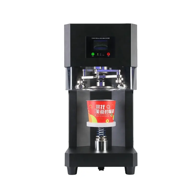 2023 yeni Soda kase yapıştırma makinesi otomatik bardak tutucu ile teneke kutu mühürleyen kabarcık çay Saop iş siyah kartonları için