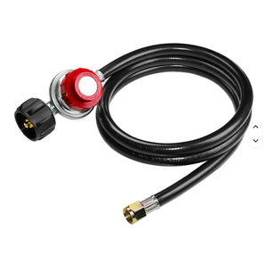 Regulador de propano de alta presión ajustable de 20 PSI con manguera, manguera reguladora de parrilla de <span class=keywords><strong>Gas</strong></span> LP con accesorio de tubería 1/8 MNPT para QCC1 - Product Image 2