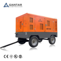 Compresseur d'air minier portable à double cylindre GianAir Sandblasting Compresora De 375 Cfm
