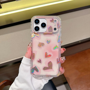 Custodia Rigida Dorata con Motivo Love per <span class=keywords><strong>iPhone</strong></span> 17 Pro Max, Cover Opaca per <span class=keywords><strong>iPhone</strong></span> 17 per Ragazze - Product Image 3