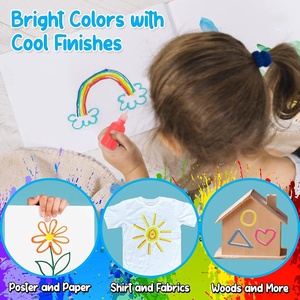Peinture gonflante en gros, stylos de peinture gonflante métallisée, kit de coloriage 3D pour tissu, fournitures créatives de bricolage pour enfants - Product Image 3