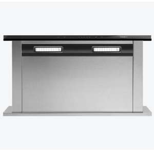 <span class=keywords><strong>Hotte</strong></span> aspirante électrique rétractable en acier inoxydable noir et verre de 60cm pour la <span class=keywords><strong>cuisine</strong></span> - Product Image 1