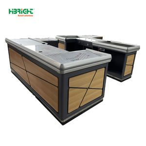 Nuevo estilo comercial Metal Checkout Counter Bill Desk Supermercado Checkout <span class=keywords><strong>Caja</strong></span> <span class=keywords><strong>registradora</strong></span> - Product Image 1