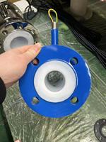 Débitmètre électromagnétique DN40 avec revêtement PTFE, précision 0,5 %, débitmètre magnétique numérique RS485 Modbus pour produits chimiques et eau, IP65, OEM