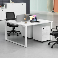 Cloisons de bureau modulaires et bureaux au design moderne avec panneaux en mélamine E1 MFC pour usage commercial