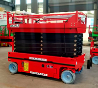 Plataforma Elevadora de Tijera Hidráulica KUUGAO, Plataforma de Acero al Manganeso, Plataforma de Trabajo de 12 m, Capacidad de 100 kg, Batería de Plomo Ácido TGZ-08