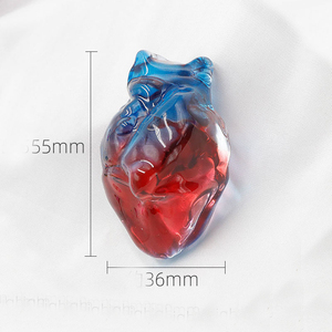 Kerajinan seni buatan tangan Gif dilapisi dekorasi kaca 2 inci K9 kristal hati patung meja hadiah dekorasi - Product Image 5