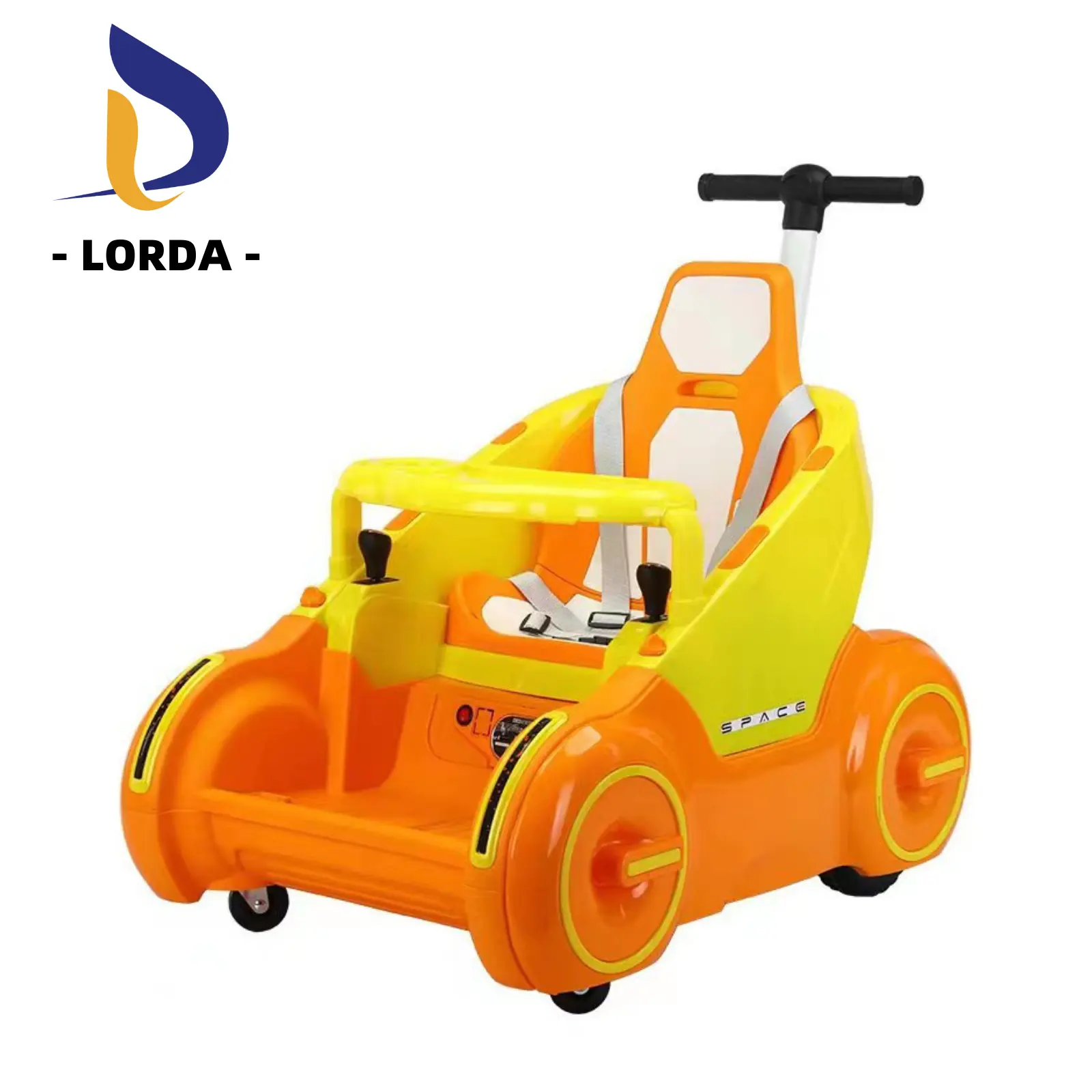 Lorda Orange vier Räder Kinder fahren auf Auto elektrische 12V Batterie für Kinder Elektroautos für 10 Jahre alt