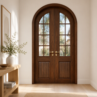 Portes intérieures DEMEA modernes à double vitrage en bois massif insonorisées pour appartement, hall, salon