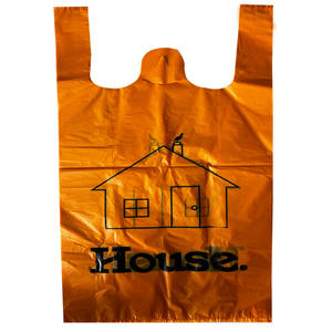 Sacs en plastique pour courses de 4 pieds BLEU ORANGE BLANC VERT Sacs en T-shirt avec ou sans logo imprimé Sachet en plastique - Product Image 1