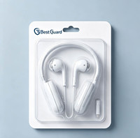 Emballage sous blister personnalisé pour casque Bluetooth à tour de cou, emballage sous blister transparent en PET pour pièces d'écouteurs sans fil portables