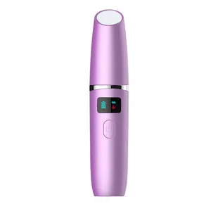 professional electric vibration rechargeable mini hot compress eye beauty equipment facial anti wrinkle heated eye massager pen