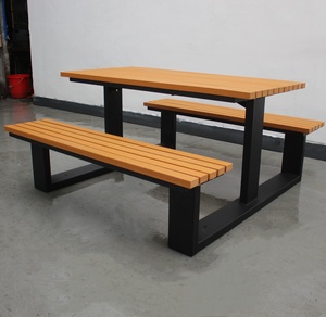 <span class=keywords><strong>Mesa</strong></span> de Picnic Moderna para Exteriores con Banco, de Madera Compuesta, para Patio o Jardín, Venta de Fábrica - Product Image 3