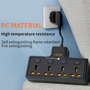 Extensor de tira de alimentación de pared hecho en fábrica <span class=keywords><strong>profesional</strong></span> adaptador en forma de T extensión eléctrica de 4 salidas Power King - Product Image 2