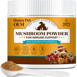 Paddenstoelen Supplement Poeder voor Honden & Katten Kalkoenstaart Paddenstoel Biologisch Paddenstoelen Complex Partner Guard voor Honden Knobbels en Uitstulpingen - Product Image 1