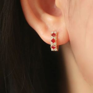 Pendientes de Rubí con Diamantes de 0.36ct y Rubí Natural de 0.55ct, Joyería Fina Xinfly, Nueva Llegada - Product Image 3