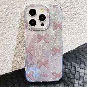 Funda para Teléfono con Diseño de Lunares Rosas y Lazo, Linda y Exquisita, Estilo INS, para iPhone 16 E 15 14 13 12 11 Pro Max XR XS Max 7 Plus MINI Y2K - Product Image 3